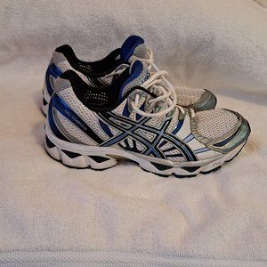 Asics Gel Nimbus 12 Men's Size 11.5 EUC White/Silver/Blue